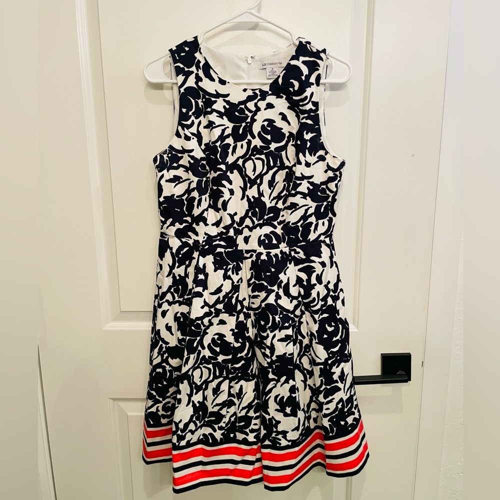 Liz Claiborne multi pattern dress sz 6